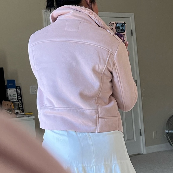 Forever 21 Pink Faux Fur Moto Jacket - Picture 5 of 10